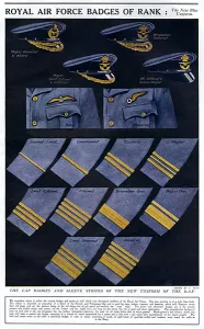 Airmen Prints: Royal Air Force badges of rank, WW1