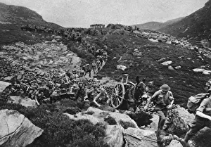 Communication Prints: Royal artillery battery exercises in Wales: radio and mule
