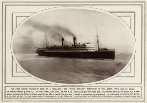 Canadian Prints: Royal Edward torpedoed August 1915