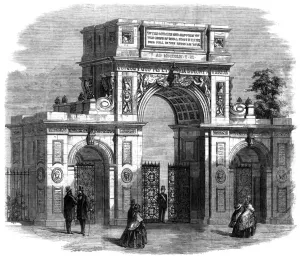 1854 Prints: Royal Engineers Memorial Arch, Chatham, 1860