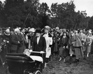 Queens Prints: The Royal Family at a garden party at Balmoral Castle