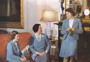 Knitting Prints: Royal family at home, special sitting for ILN, May 1942