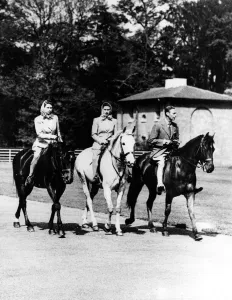 Daughters Prints: Royal family riding, 1947