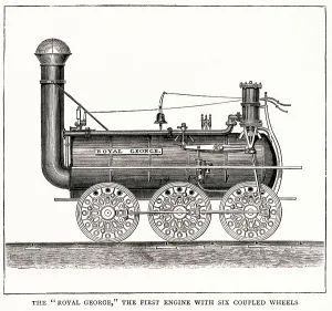 Eastern Prints: Royal George, first locomotive with six coupled wheels