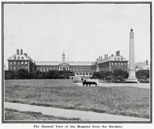 Exterior Prints: Royal Hospital Chelsea from the Gardens 1902
