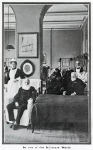 Hospital Prints: Royal Hospital Chelsea, Infirmary Wards 1902