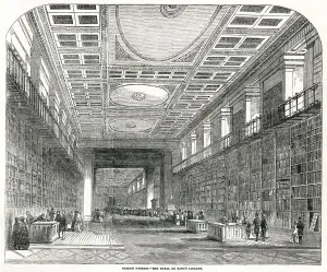 Museum Prints: The Royal Library at the British Museum, London 1851