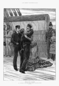 Princes Prints: Royal princes return on H. M.s Bacchante, 1880