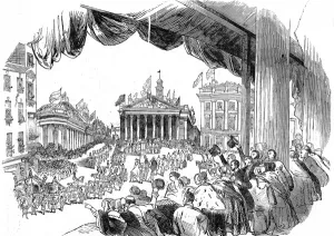 1844 Prints: Royal Procession passing the Mansion House, London, 1844