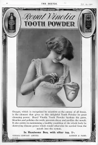 Advertisements Prints: Royal Vinolia tooth powder advertisement