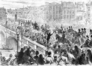 Cork Prints: The Royal Visit to Ireland, 1885 - Parnell Bridge, Cork