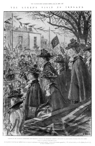 Institute Prints: The Royal Visit to Ireland, 1900 - blind women cheer