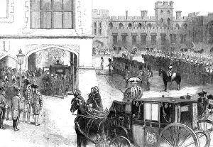 Reception Prints: Royal wedding 1863 - leaving St Georges Chapel Windsor