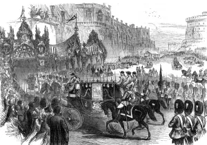 Reception Prints: Royal wedding 1863 - leaving Windsor Castle