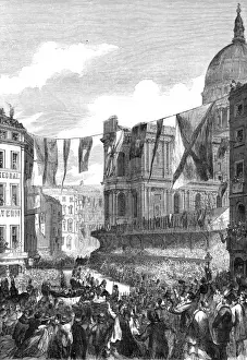 Reception Prints: Royal wedding 1863 - procession entering St Pauls Churchyar