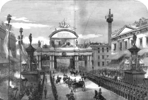 Triumphal Prints: Royal wedding 1863 - procession at London Bridge