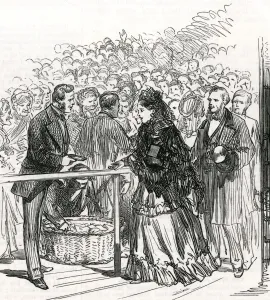 Distribution Prints: Royal Wedding 1874 - distribution of bridal cake