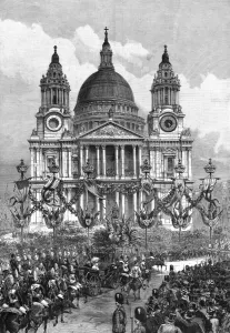 Teck Prints: Royal wedding 1893 - the procession passed St. Paul s