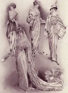 Fife Prints: Royal Wedding 1913 -- Connaught Fife -- four dresses