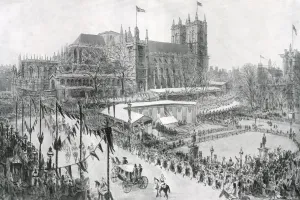 Processional Prints: Royal Wedding 1934 - the scene in Parliament Square