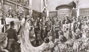 Rings Prints: Royal Wedding 1935 - in the Chapel at Buckingham Palace