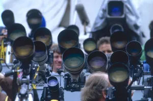 Balcony Prints: Royal Wedding 1986 - lenses poised