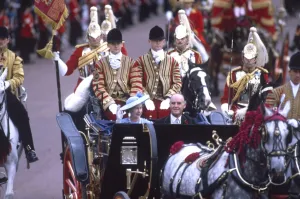 Landau Prints: Royal Wedding 1986 - the Queen and Major Ronald Ferguson