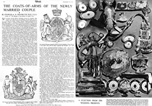 Dish Prints: Royal Wedding- coat-of-arms and selection of wedding present