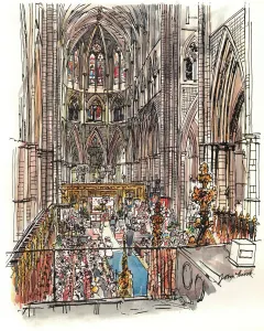 Cathedrals Prints: Royal Wedding at Westminster Abbey