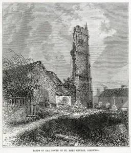 Building Prints: Ruins of tower of St. Issey Church, Cornwall