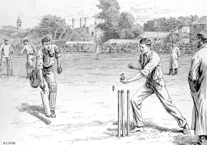 Images Dated 21st July 2004: A Run Out at Lords Cricket Ground, 1895