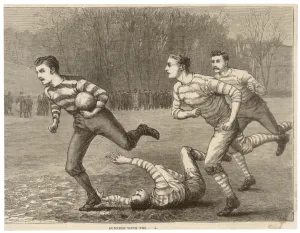 Rugby Prints: Running W / Rugby Ball
