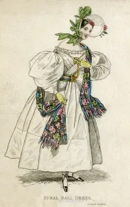 Ribbon Prints: Rural ball dress 1832