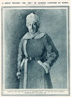 Army Prints: The Russian officer whose army captured the Turkish fortifications of Erzerum, in Armenia