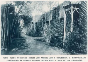 Gardening Prints: Rustic woodwork in a German trench