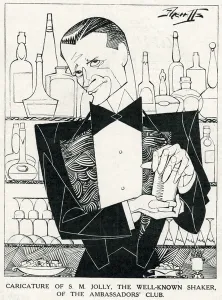 Mixing Prints: S. M. Jolly, cocktail barman at Ambassadors Club