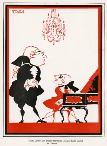 Chandelier Prints: Sacha Guitry / Wife / 1929