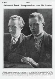 1920s Prints: Sacheverell Sitwell (left), bridegroom-elect