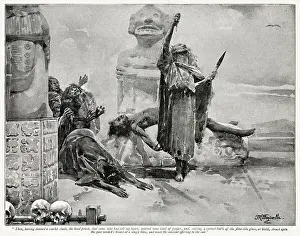 Human Prints: The last sacrifice of the women of the Otomie. Date: First published: 1893