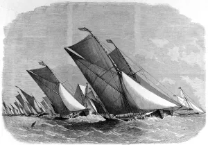 May Prints: Sailing Barge Match on the Thames, July 1864