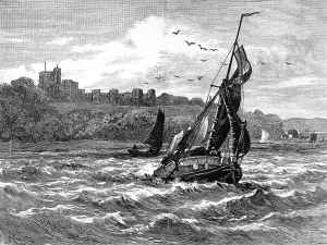 Sailing Prints: Sailing Barge off Norris Castle, Isle of Wight, 1833