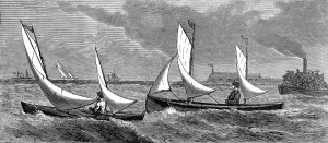 Steamer Prints: Sailing Canoe Race in the Solent, 1871