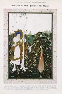 1920 Prints: Saint Joan the Maid by Kay Nielsen. How Joan the Maid of Lorraine saw visions