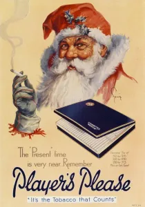 Cigarette Prints: Santa Smokes Player s