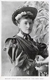 Writer Prints: Sarah Grand (1854 - 1943), Irish feminist writer active and author. Date: 1897