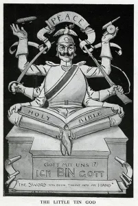 Religion Prints: Satirical cartoon of Kaiser Wilhelm II, WW1