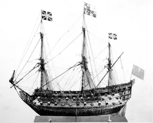 Heads Prints: Scale Model of an 80-gun Stuart Warship