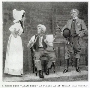 Played Prints: A scene from Adam Bede: as played at an Indian Hill Station. Date: 1898