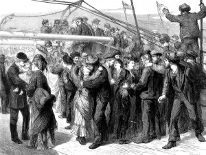August Prints: The Scene on the Deck of HMS Discovery at Portsmouth, 1876