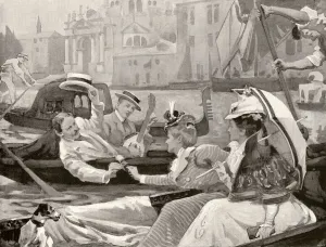 Straw Prints: A Scene on the Grand Canal, Venice, 1898